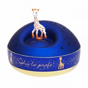 Trousselier - 5061 - Veilleuse - Projecteur d'Etoiles Musical Sophie la Girafe© bleu  - piles incluses (308640)