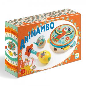 Djeco - DJ06016 - Animambo Set de 3 instruments Tambourin-Maracas-Castagnette (330860)