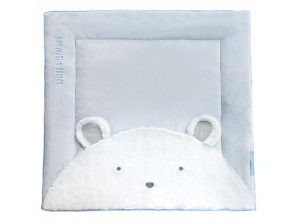 Tapidou ours bleu - taille 100x100 cm