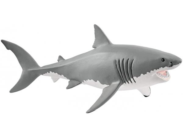 Figurine requin blanc - dimension : 17,7 cm x 8 cm x 7,8 cm