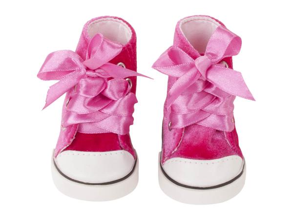 Sneakers pink velvet pour poupées de 42-46cm, 45-50cm