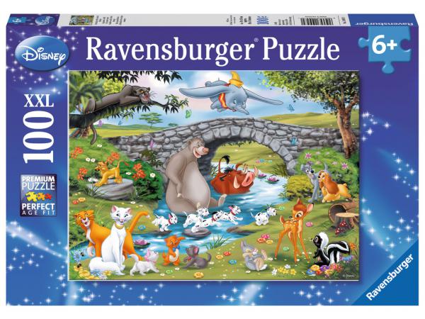 Puzzle 100 pièces xxl - la famille d'animal friends / disney