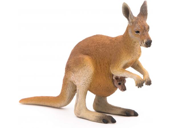 Kangourou et son bébé - dim. 10 cm x 3,5 cm x 7,5 cm
