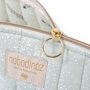 Nobodinoz - N105406 - Trousse de toilette Holiday 14x23 cm white bubble - aqua (387570)