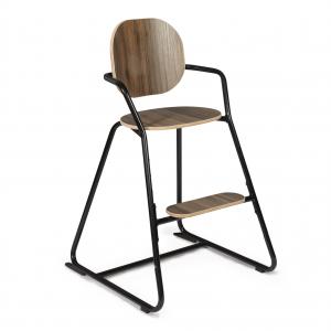 Chaise haute TIBU noir Edition in Walnut - Charlie crane - 3921295