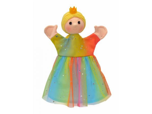 Marionnette princesse arc en ciel 30 cm - fabriqué en europe - jouet d'hier