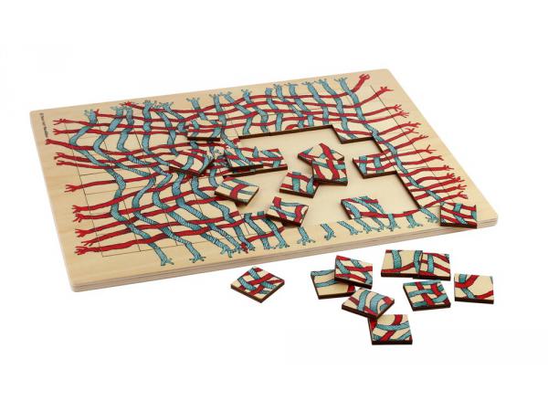 Puzzle complexe - design cordes - 5+ jouet en bois