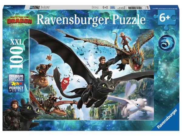 Puzzle 100 pièces xxl - le monde caché / dragons 3