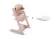 Pack chaise TRIPP TRAPP Rose Poudre avec Baby Set et Tablette