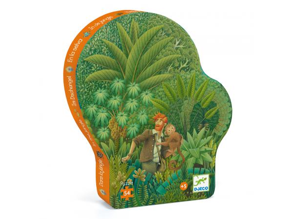 Puzzle silhouettes dans la jungle - 54 pièces