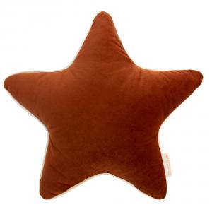 Coussin Aristote étoile WILD BROWN - Nobodinoz - ARISTOTEVELVET-005