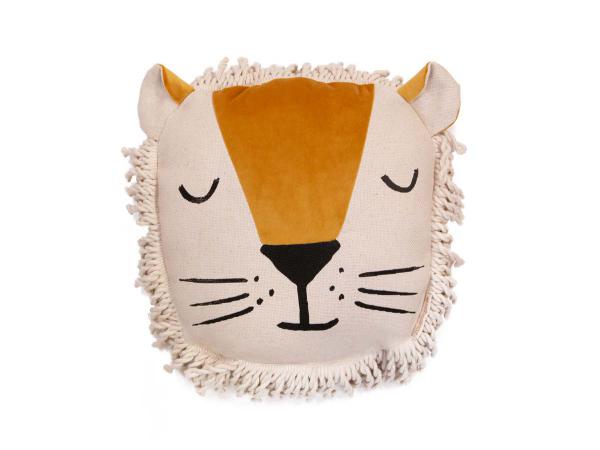 Coussin animaux lion cushion 32x35x10