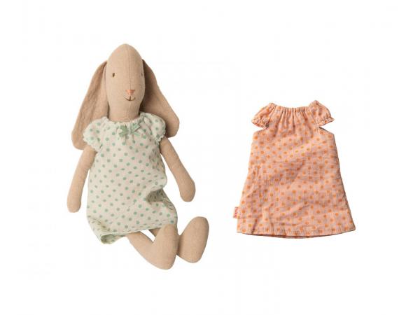 Set de poupée et vêtement - lapin, chemises de nuit, taille 2 - 28 cm