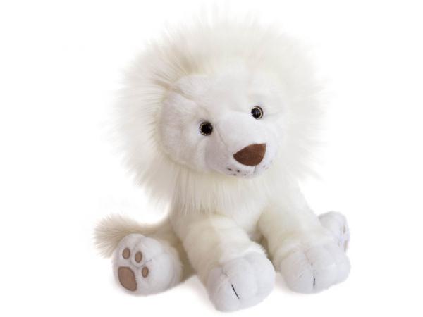 Peluche lion des neiges - taille 40 cm