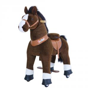 Ponycycle Cheval marron fonce blanc à monter Age 4-9 ans - Ponycycle - U421
