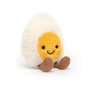 Jellycat - A6BE - Peluche Amuseable Happy Boiled Egg - L: 4 cm x l : 8 cm x H: 14 cm (420534)