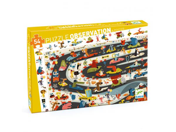 Puzzle observation rallye automobile - 54 pièces