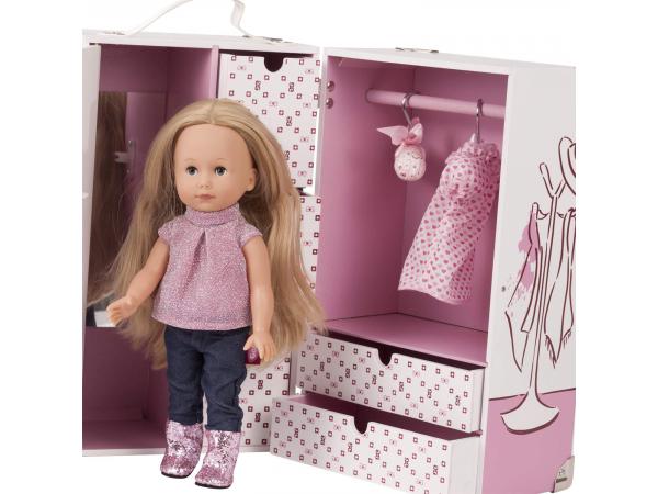 La valise de vêtements avec poupée just like me pour poupées de 27 cm