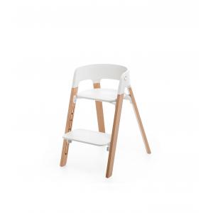 Chaise haute Stokke® Steps™ hêtre blanc/naturel (White/Natural) - Stokke - 349701