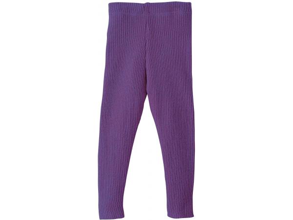Leggings en laine tricoté prune disana - purple - 12-24 mois