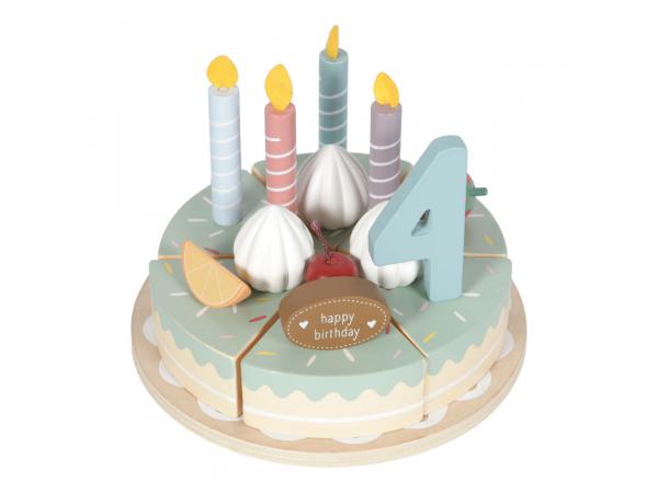 Ld gâteau d'anniversaire en bois – 26 pcs.