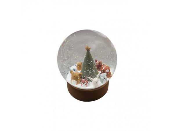 Snow globe - woodland animal christmas