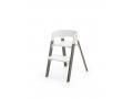 Chaise STEPS hêtre gris brume babyset blanc - Stokke - BU346