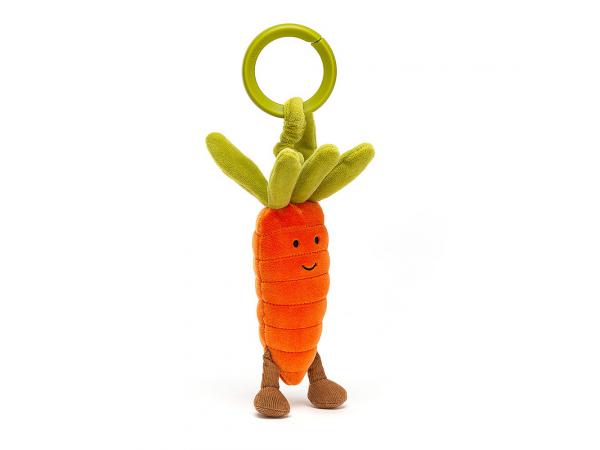 Anneau peluche carotte amuseable - l = 5 cm x h =15 cm