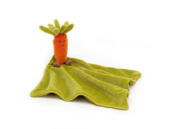Doudou plat carotte vivacious vegetable soother - l = 15 cm x l = 34 cm x h =34 cm