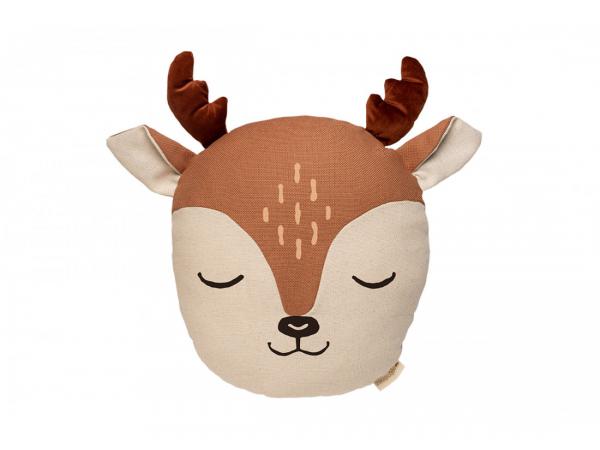 Deer cushion 32x34x10 sienna brown