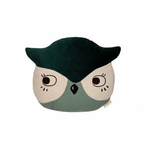 OWL CUSHION 38X30X10 Eden Green - Nobodinoz - OWLCUSHION-009