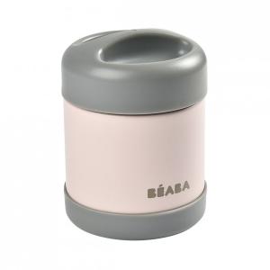 Beaba - 912908 - Portion inox isotherme 300 ml (gris foncé/rose clair) (456290)