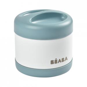 Beaba - 912909 - Portion inox isotherme 500 ml (bleu foncé/blanc) (456292)