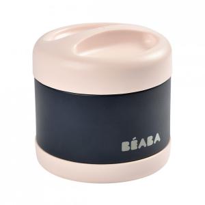 Beaba - 912910 - Portion inox isotherme 500 ml (rose clair/bleu nuit) (456294)