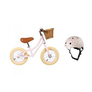 Draisienne first go vélo sans pédale et casque rose - Banwood - BU12