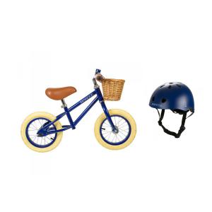 Banwood - BU14 - Petite bicyclette draisienne first go et casque bleu marine (456442)