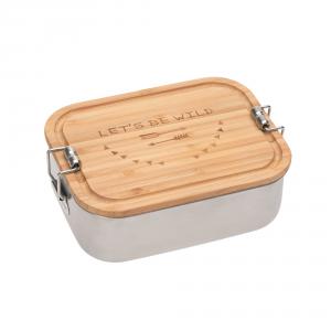 Lassig - 1210059987 - Boîte à goûter, Lunch box inox bambou Adventure (458238)