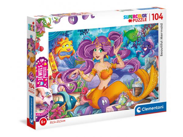 Puzzle jewel 104 pièces - beautiful mermaid