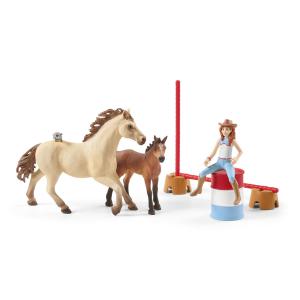 Schleich - 72157 - Horse stall with Arab horses and groom (462190)