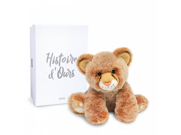 Bébé lion 18 cm en boîte carton