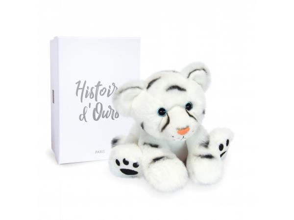 Bébé tigre blanc - 18 cm en boîte carton