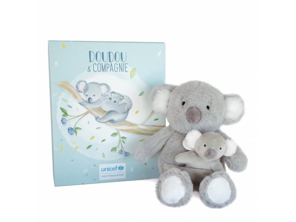 Unicef bebe & moi - koala 25 cm en boîte carton