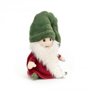 Jellycat - NG3N - Peluche Nisse gnome de Noël (chapeau vert) (465754)