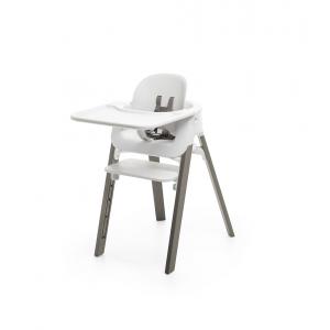 Stokke - BU413 - Chaise STEPS hêtre Gris brume avec baby set et tablette (470860)