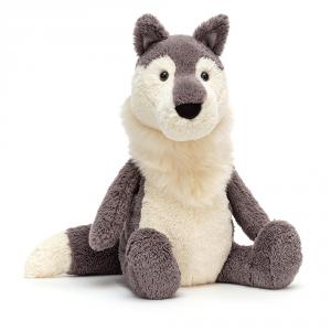 Peluche Woodruff Wolf - L: 17 cm x l : 12 cm x H: 27 cm - Jellycat - WOO2W