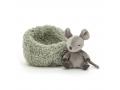 Peluche Hibernating Mouse - L: 12 cm x l : 12 cm x H: 7 cm - Jellycat - HIB3M
