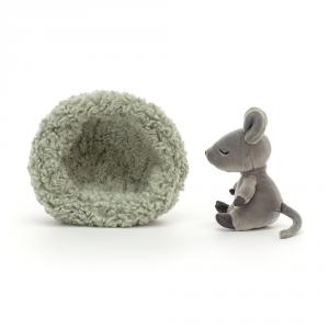 Peluche Hibernating Mouse - L: 12 cm x l : 12 cm x H: 7 cm - Jellycat - HIB3M