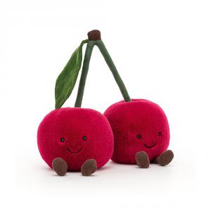 Jellycat - A2CHS - Peluche Amuseable Cherries - L: 10 cm x l : 23 cm x H: 22 cm (471602)