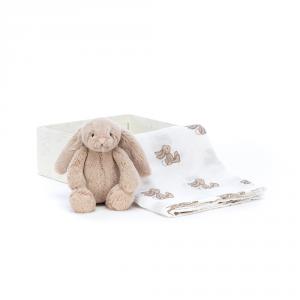 Jellycat - BASBB2SET - Coffret cadeau lapin beige Bashful (471882)
