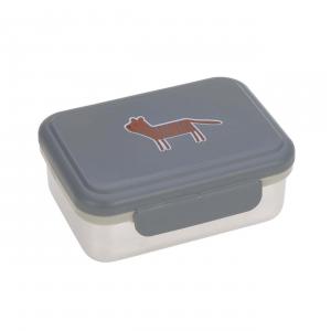 Lassig - 1210029261 - Boîte à goûter, Lunch box inox Safari Tigre (472934)